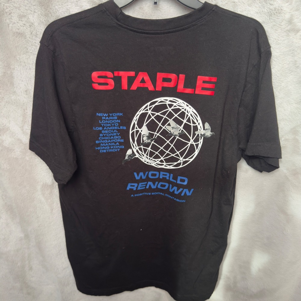 Staple Pigeon World Renown‎ Graphic T Shirt Black Mens Medium Streetwear